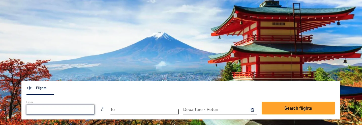 Lufthansa booking interface